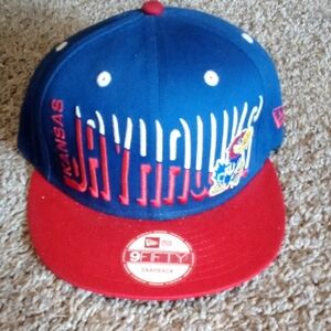 New Era Blue and Red Jayhawks Snapback Hat